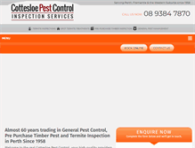 Tablet Screenshot of cottesloepestcontrol.com